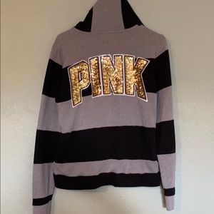 PINK Victoria’s Secret sequin zip up sweatshirt